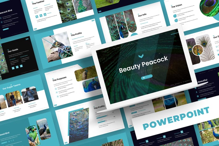 Beauty Peacock - Powerpoint Template