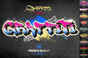 Graffiti Text Effects - 10 PSD - vol 2