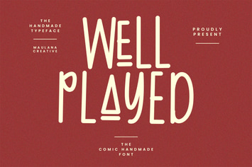 Well Played Handmade Display Font