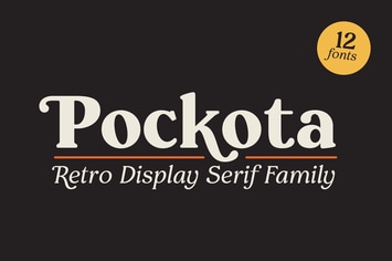 Pockota  |  Retro Display Serif Family