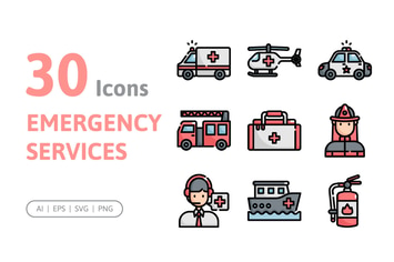 30 mergency Services Icons