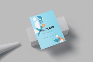 5x7 Vertical Post Card Mockups