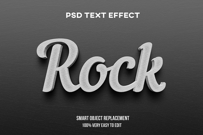Rock text style effect