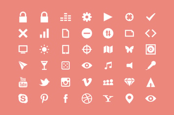 White Multipurpose Icons / 3 Different Sheets