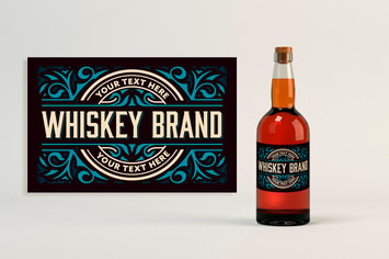 Vintage whiskey label layout