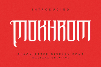 Mokhrom Blackletter Horror Display Font