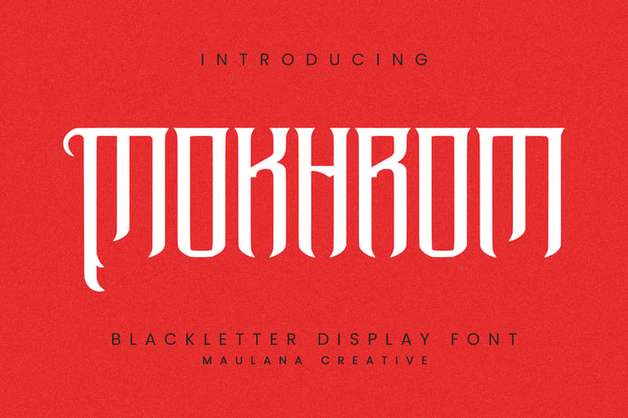 Mokhrom Blackletter Horror Display Font