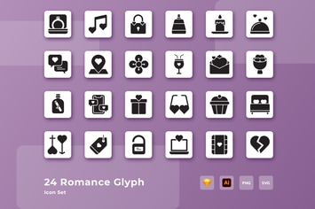 Valentine Romance Love Glyph Icon
