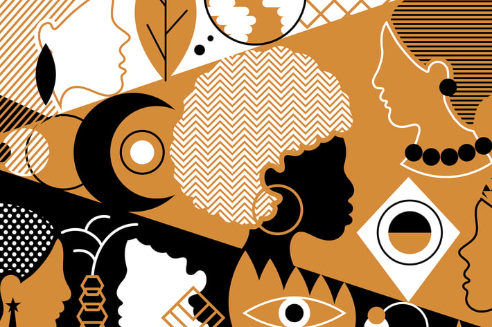Woman Fashion Diversity Illustration