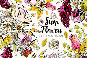 Sumi Flowers
