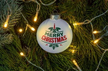 Christmas ball ornament mockup