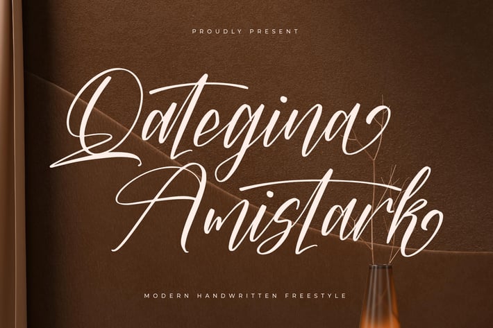 Qategina Amistark Modern Handwritten Freestyle