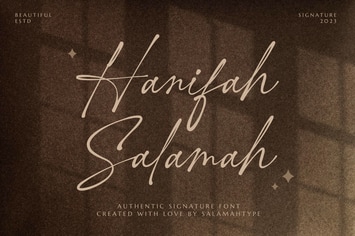 Hanifah Salamah Signature Font