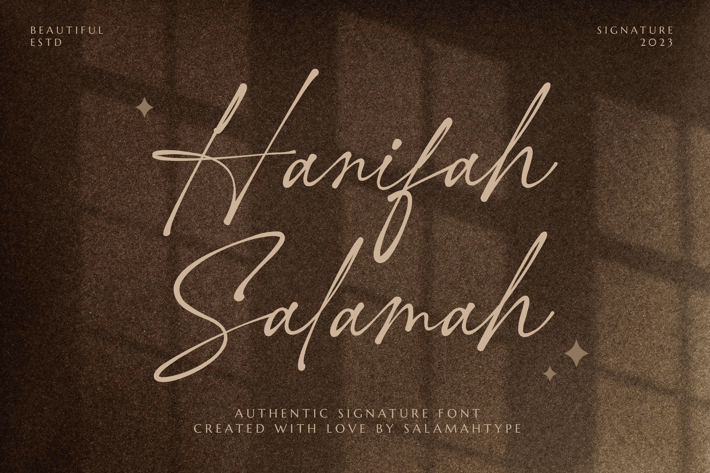 Hanifah Salamah Signature Font