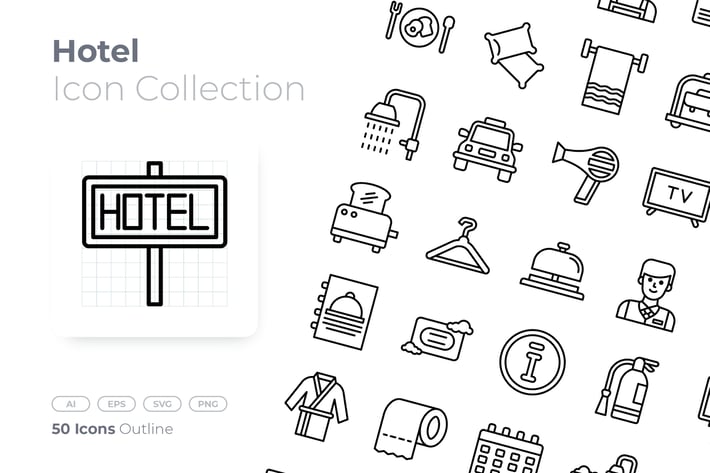 Hotel Outline Icon