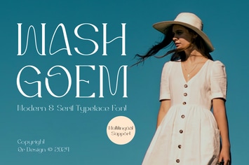 Washgoem - Modern & Serif Typeface Font