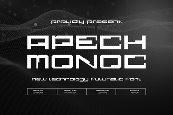 Apech Monoc || Technology Display Font