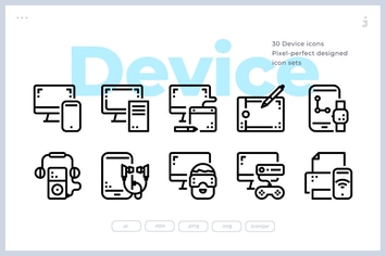 30 Device and Technology Icons