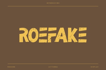 Roefake - Modern Rough Font