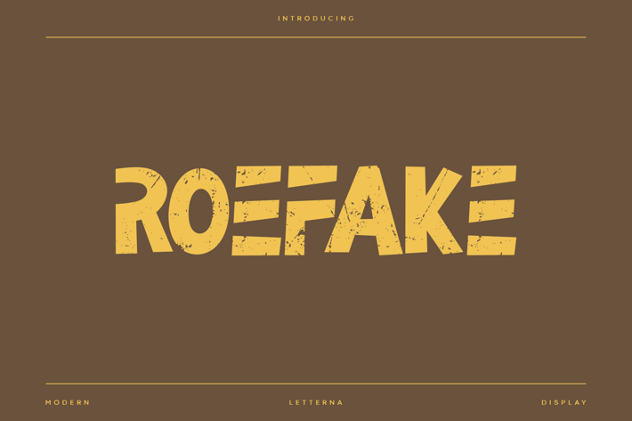 Roefake - Modern Rough Font