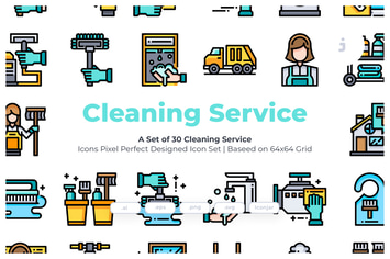 30 Cleaning Service Icons