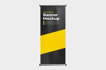 Roll-up stand banner mock-up template