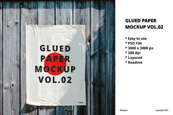 Glued Paper Mockup Vol.02