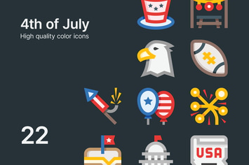 4th of July Icons