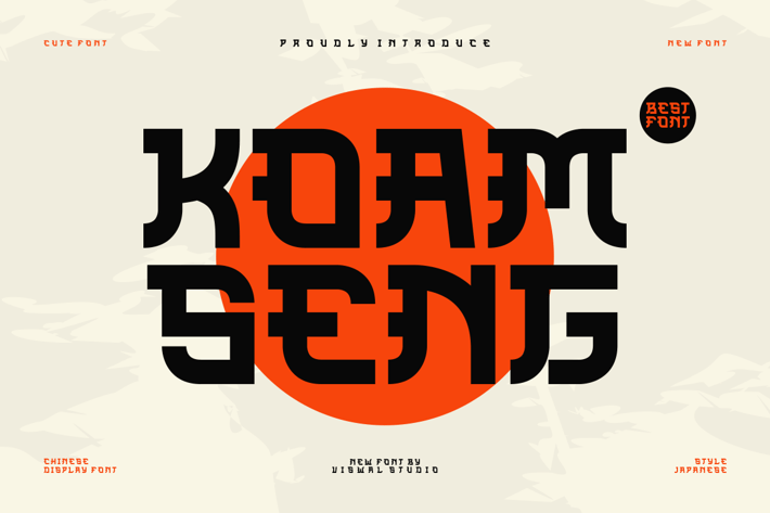 Koam Seng - Modern Chinese Font