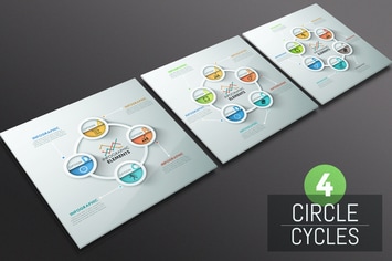 4 Circle Cycles Infographics