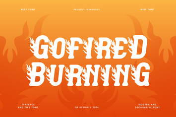 Gofired Burning - Fire Typeface Font