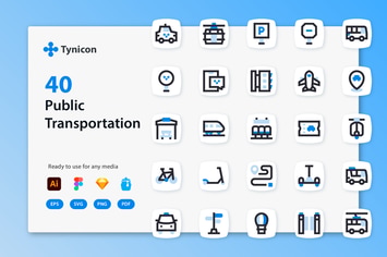 Tynicon - Public Transportation Icons