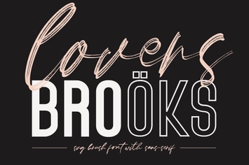 Lovers Brooks SVG Brush Font Free Sans