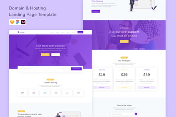 Domain Hosting Landing Page Template