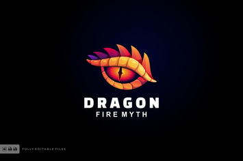 Dragon Gradient Colorful Logo