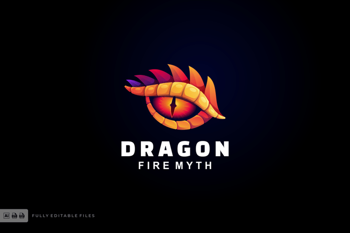 Dragon Gradient Colorful Logo