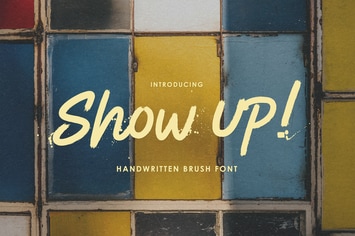 Show Up! – Handwritten Brush Font
