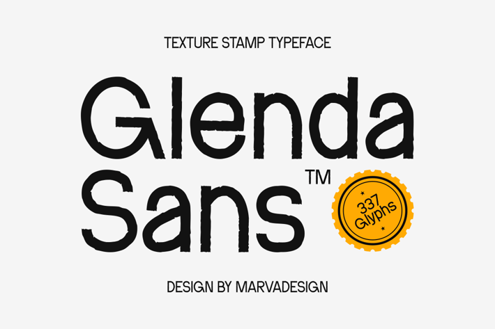Glenda Sans - A Modern Sans Stamps