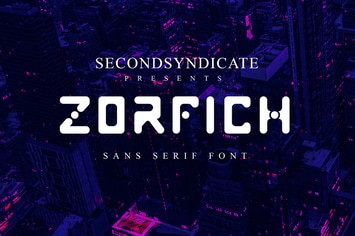 Zorfich - Cyberpunk Display Font