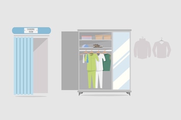 Changing Room - Illustration Background