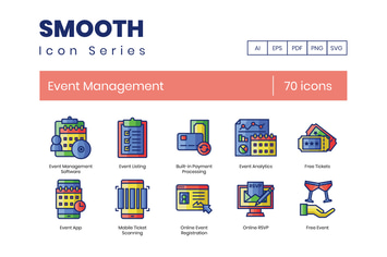 70 Event Management Icons