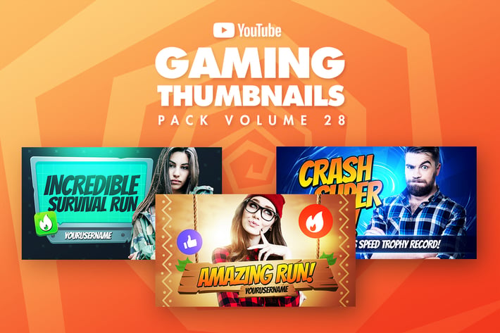 Gaming Youtube Thumbnails Pack 28