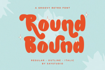 Round Bound - Retro Groovy Font