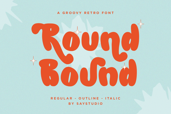 Round Bound - Retro Groovy Font
