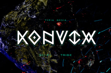 Konvix - Modern Scifi x Tribe Display Sans