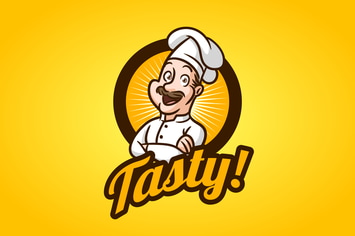 Cartoon Chef Mascot Logo
