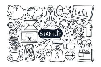 Start Up Doodle Illustration