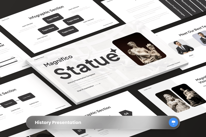Magnifico Statue - History Keynote Template