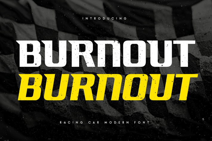 Burnout - Racing Car Modern Font 