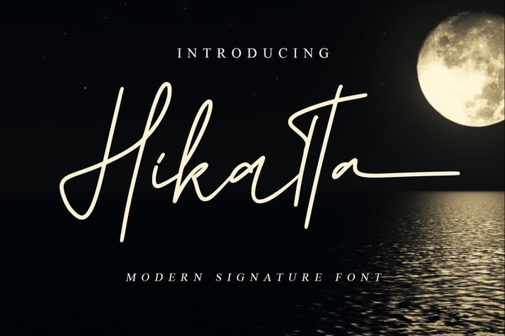 Hikatta - Casual Signature Font